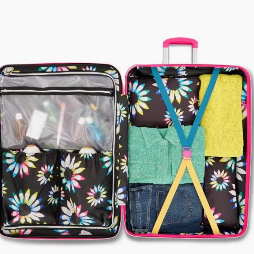 Pink SJP Hard Shell Spinner Suitcase - Picture 3 of 5